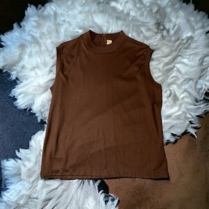 Woman's Zipper Back Solid Blouse
